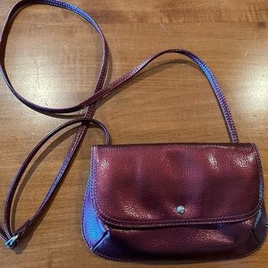 Small Hobo crossbody wallet purse.  Beautiful wine color. LIKE NEW
